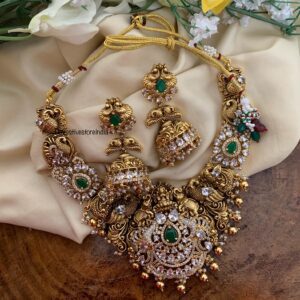 AD pendant bridal all gold necklace set