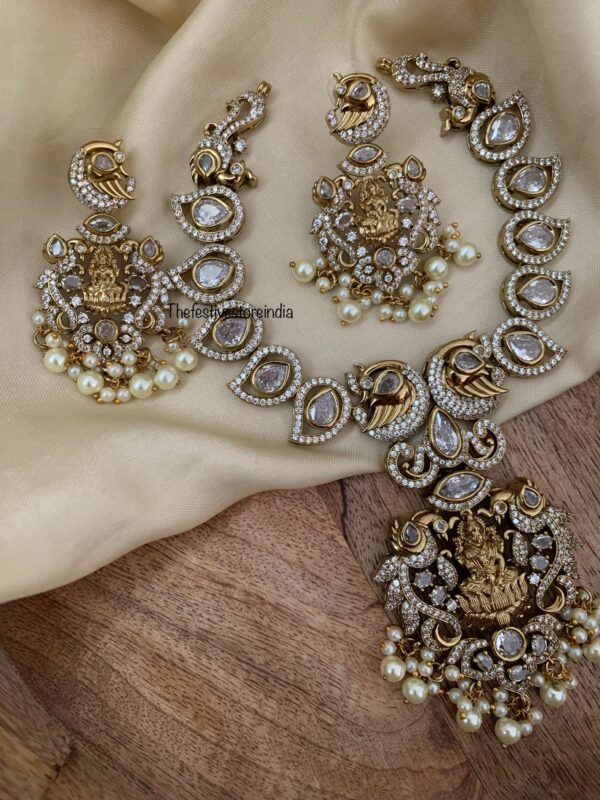 Budgeted Victorian white Lakshmi necklace set