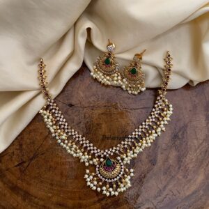 AD pearls necklace set