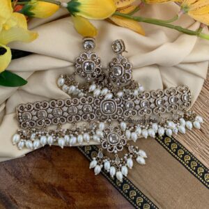 Bridal white choker set