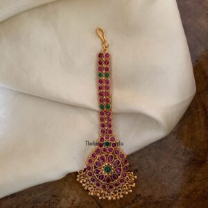 Round kemp Bridal maangtikka