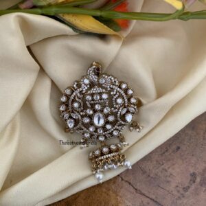 White Victorian bun pin