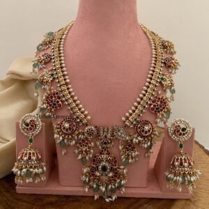 Namam rice pearls grand guttapusalu bridal haaram set