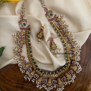 Bridal 3 layer Lakshmi haaram set