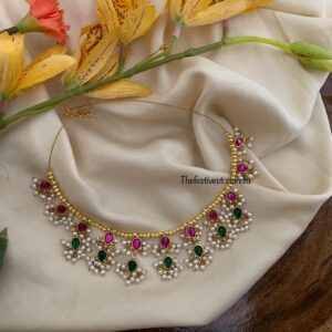 Jadau red green drops invisible chain