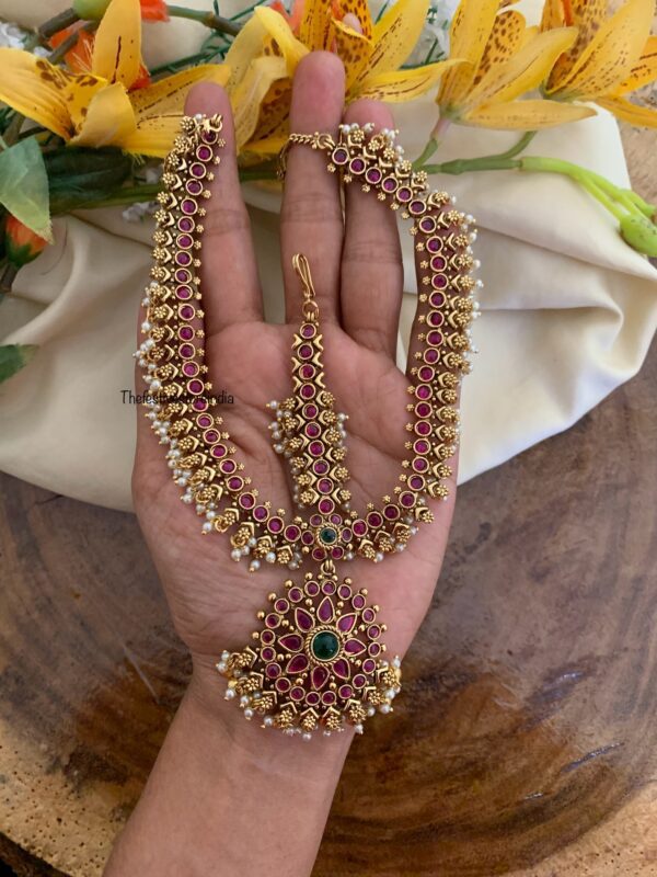3 layer bridal kemp gejje maangtikka