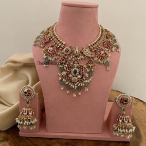 Namam rice pearls grand guttapusalu bridal necklace set