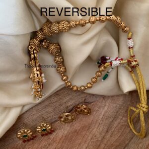 REVERSIBLE matte round pendant set