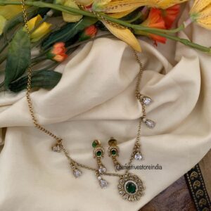 44cms droplets chain set - Green