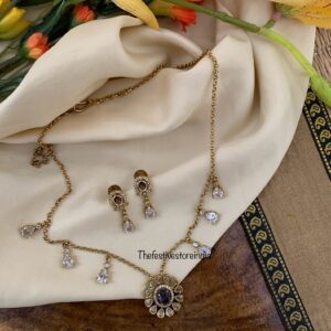 44cms droplets chain set - Purple