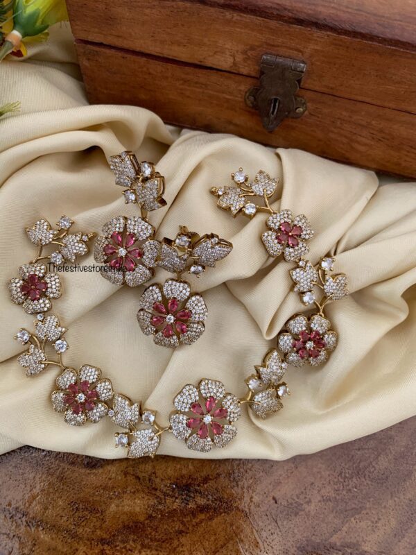 Floral diamonds rubyrose AD set