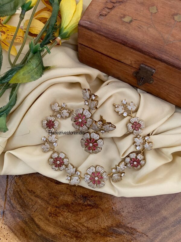 Floral diamonds rubyrose AD set