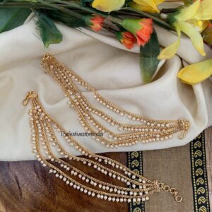 Budgeted 4 layer pearls ear chain