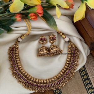 Anklet style necklace set
