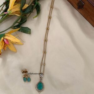 46cms floral chain set - Mint