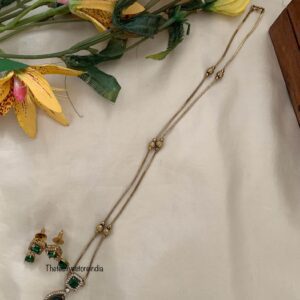 50cms stone chain set - Green