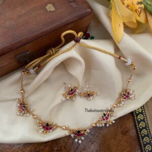 Chand pink green enamel painted set (Kids Friendly)