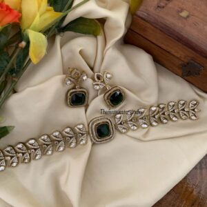 Classy Victorian choker set - Emerald