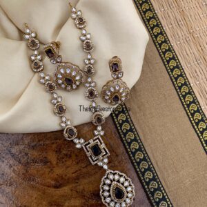 An all Purple stone Budgeted Victorian necklace set