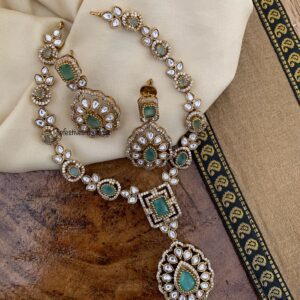 An all Mint stone Budgeted Victorian necklace set