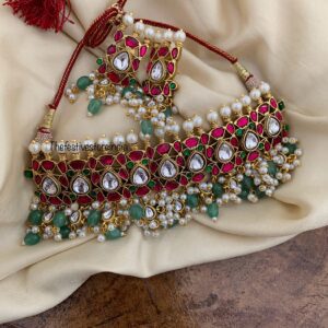 Jadau classic stones choker set