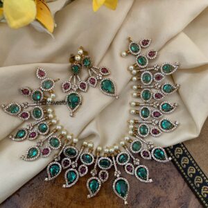 Turquoise & Ruby stone Victorian set