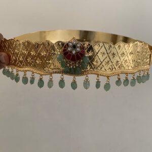 Jadau pendant green drops Hipbelt