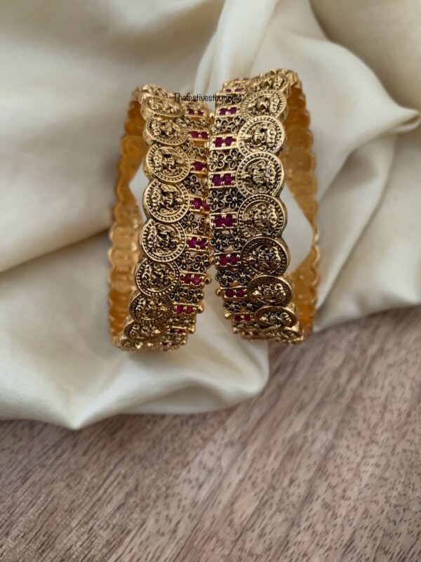 Coin kaasu Lakshmi bangles - Set of 2