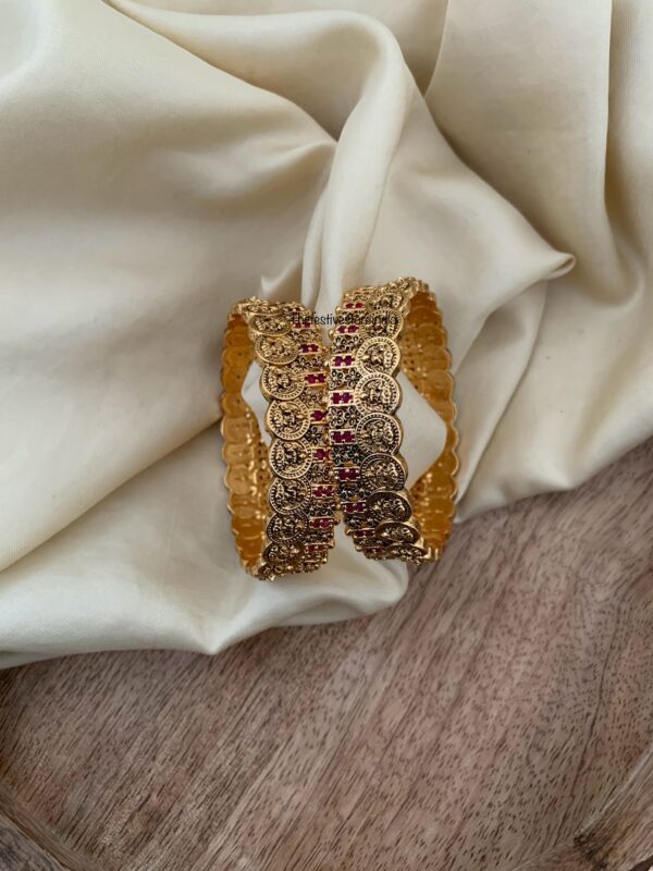 Coin kaasu Lakshmi bangles - Set of 2