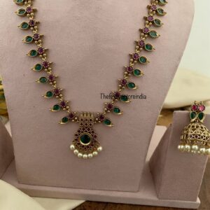 Classic pendant palakka haaram set | Haaram | Bridal | long chain | Kerala jewellery