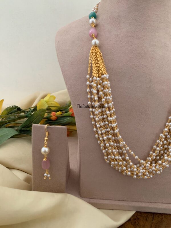 Layered pearls haaram set | Haaram | Bridal | long chain | Kerala jewellery