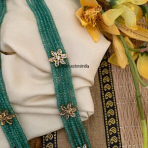 Unisex green floral mopp haaram | Haaram | Bridal | long chain
