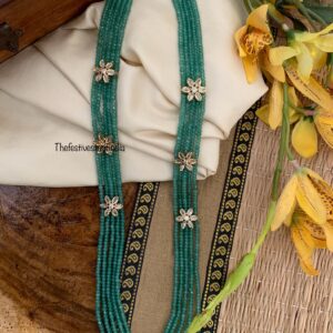 Unisex green floral mopp haaram | Haaram | Bridal | long chain