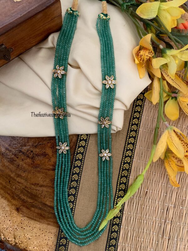 Unisex green floral mopp haaram | Haaram | Bridal | long chain