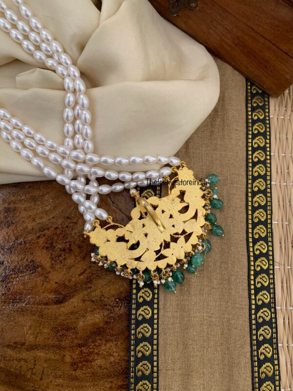 Classic Jadau pendant pearls haaram