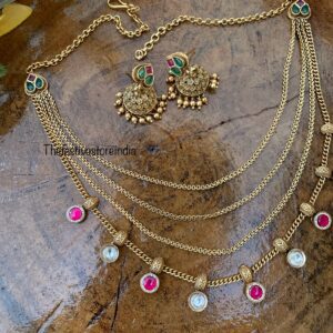 Premium polish Layers necklace set