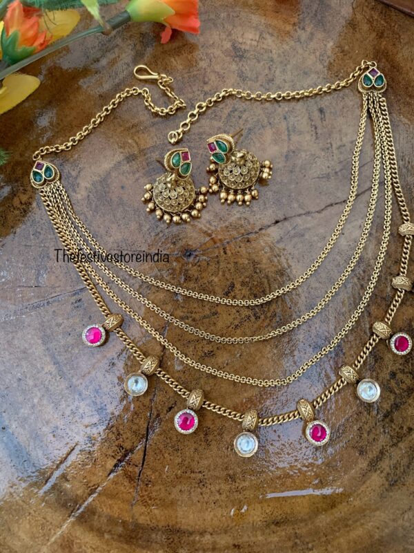 Premium polish Layers necklace set