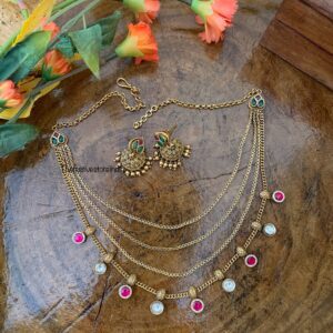 Premium polish Layers necklace set