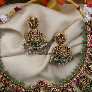 Grand Bridal Lakshmi necklace set