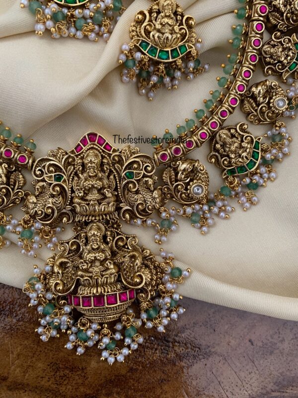 Grand Bridal Lakshmi necklace set