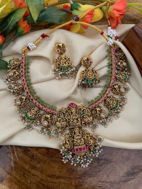 Grand Bridal Lakshmi necklace set