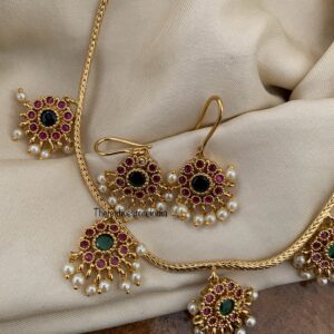Budgeted bottu kemp necklace set