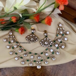 2 layer Victorian polish set - Green | Bridal | Necklace | Wedding