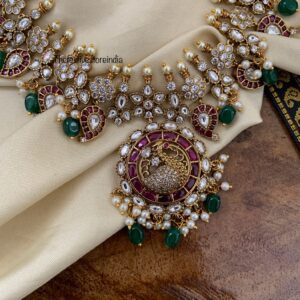 Navilu moissanite Victorian mango necklace set | Bridal | Necklace | Wedding