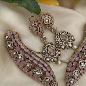 Grand All PINK stone statement necklace set | Bridal | Necklace | Wedding