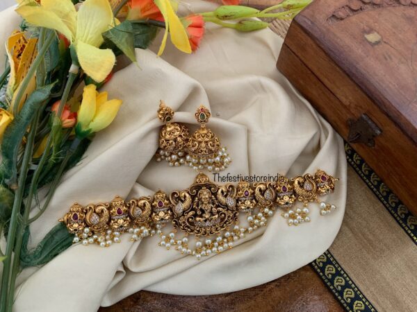 Bridal nakshi Lakshmi choker set | temple jewellery