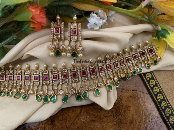 Multi color stones Choker set