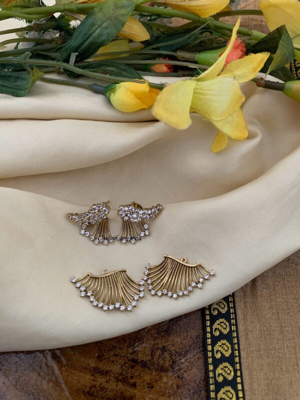 3 in 1 AD wing earrings