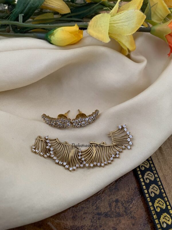 3 in 1 AD wing earrings