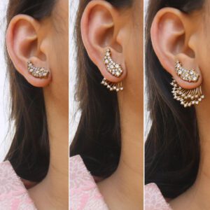 3 in 1 AD wing earrings